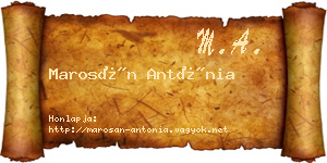 Marosán Antónia névjegykártya